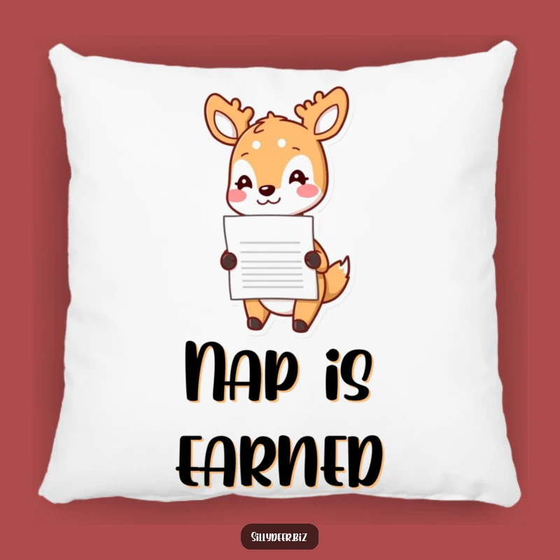 Funny Kawaii Deer Pillow: Cozy Cheerful Companion, Cute Accent Gift