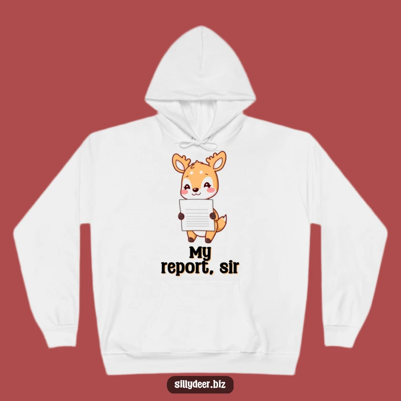 Funny Kawaii Deer Hoodie: Cozy Helper Design, Warm Thoughtful Gift