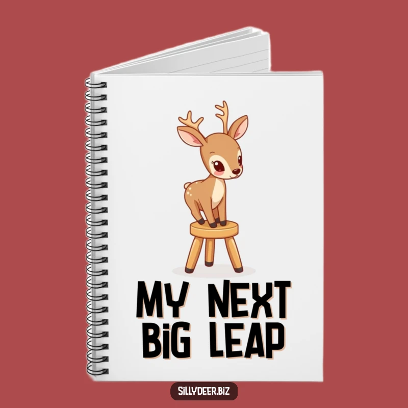 Funny Deer on Stool Notebook: Jot Down Ideas with a Laugh