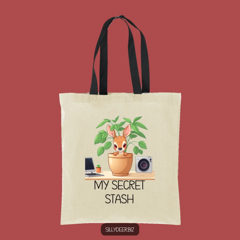 Funny Shy Deer Tote Bag: Carry Your Essentials with Gentle Animal Style